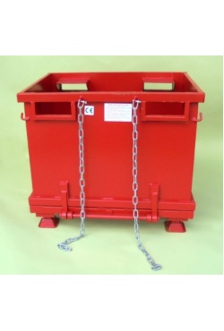 TITAN Drop Bottom Skip Heavy Duty 0.5m³ with safety chains