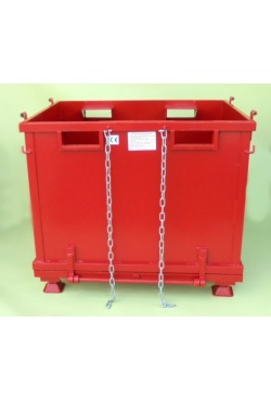 TITAN Drop Bottom Skip 1m³ Heavy Duty Safety Chains