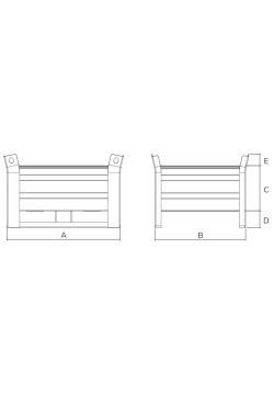 TITAN Stillage with Skids 1500kg Drawing