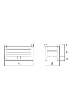 Standard Stillage with Skids 800kg Drawing 