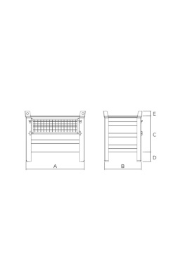 Standard Stillage with Mesh Half Drop Front 600kg Drawing