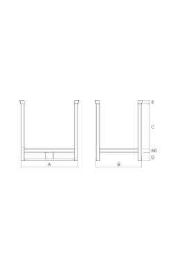 Heavy Duty Stacking Post Pallet 1500kg Drawing