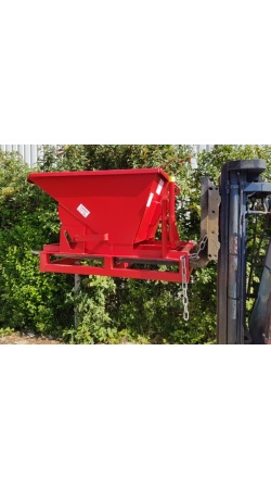 Heavy Duty Tipping Skip with Tilt Bin Lever 025 Titan Heavy Duty Forklift Closed