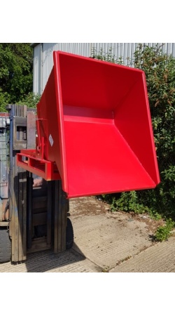 Heavy Duty Tipping Skip with Tilt Bin Lever 025 Titan Heavy Duty Forklift Skip