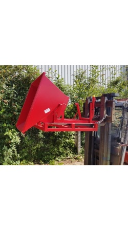 Heavy Duty Tipping Skip with Tilt Bin Lever 025 Titan Heavy Duty Forklift Open