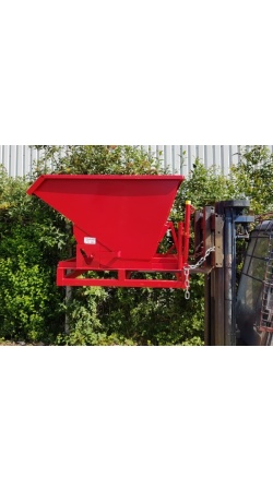 Heavy Duty Tipping Skip with Tilt Bin Lever 050 Titan Heavy Duty Forklift Closed