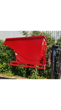 Heavy Duty Tipping Skip with Roll forward skip tilt bin 113 forklift closed