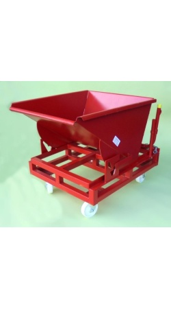 Heavy Duty Tipping Skip with Tilt Bin Lever 025 Titan Heavy Duty Wheels