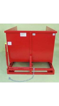 Heavy Duty Tipping Skip with Roll forward skip tilt bin 113 safety chain