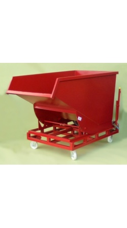 Heavy Duty Tipping Skip with Roll forward skip tilt bin 130 on wheels