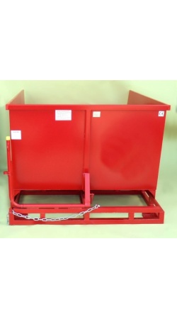 Heavy Duty Tipping Skip with Roll forward skip tilt bin 175 safety chains