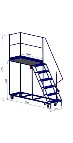 6 Step Gantry Platform with Left Access