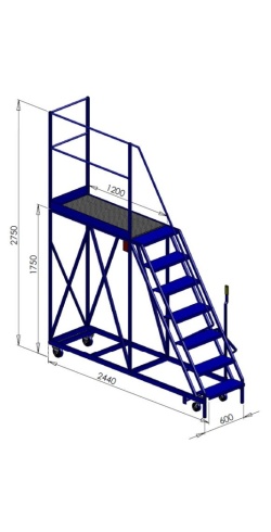 7 Step Gantry Platform with Right Access 