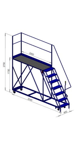7 Step Gantry Platform with Left Access