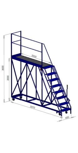 8 Step Gantry Platform with Right Access
