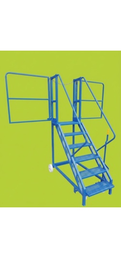 Lorry Trailer Access Steps with Opening Wing Gates