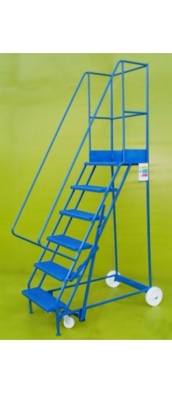 Mobile steps 6 step ladder with platform height of 1.5m