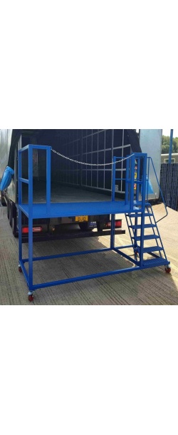 Lorry Trailer Access Mobile Unloading Platform With Steps - S1