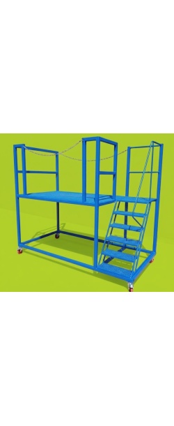 Lorry Trailer Unloading Platform with Steps