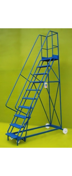 Mobile steps 10 step ladder Platform 2.5m high