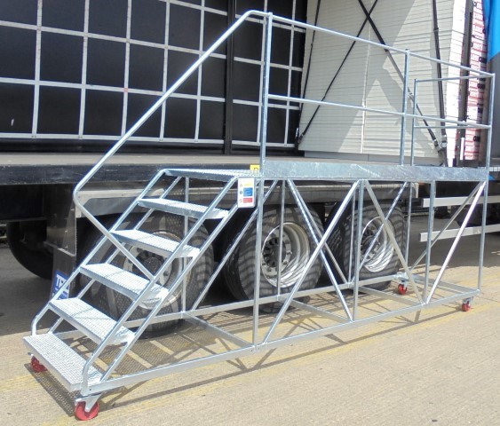 Trailer Side Access Mobile Platform 3m Steps And Stillages Trailer Side Access Mobile Platform 3m Steps And Stillages