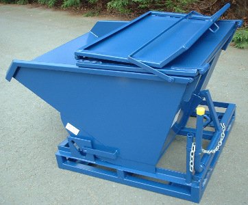 Tipping skip heavy duty lid