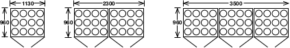 Diagram of safety cage capacities