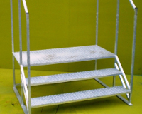 Fixed access galvanized steps