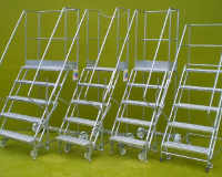 5 Step Galvanized  Mobile Steps