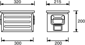 Rectangular Box Unit Dimensions SC300RG