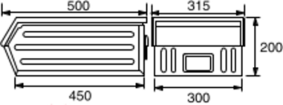 Chute Front Dimensions SC400V