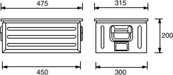 Rectangular Box Unit Dimensions SC400RG