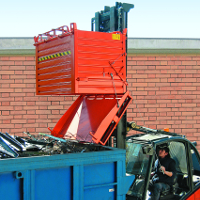 Open bottom of bin