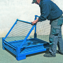 Image of mesh folding stillages