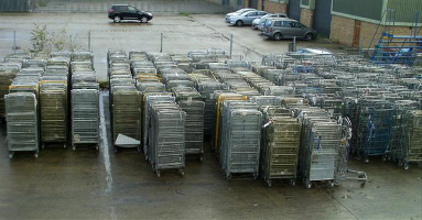 Used Roll Pallets Nested